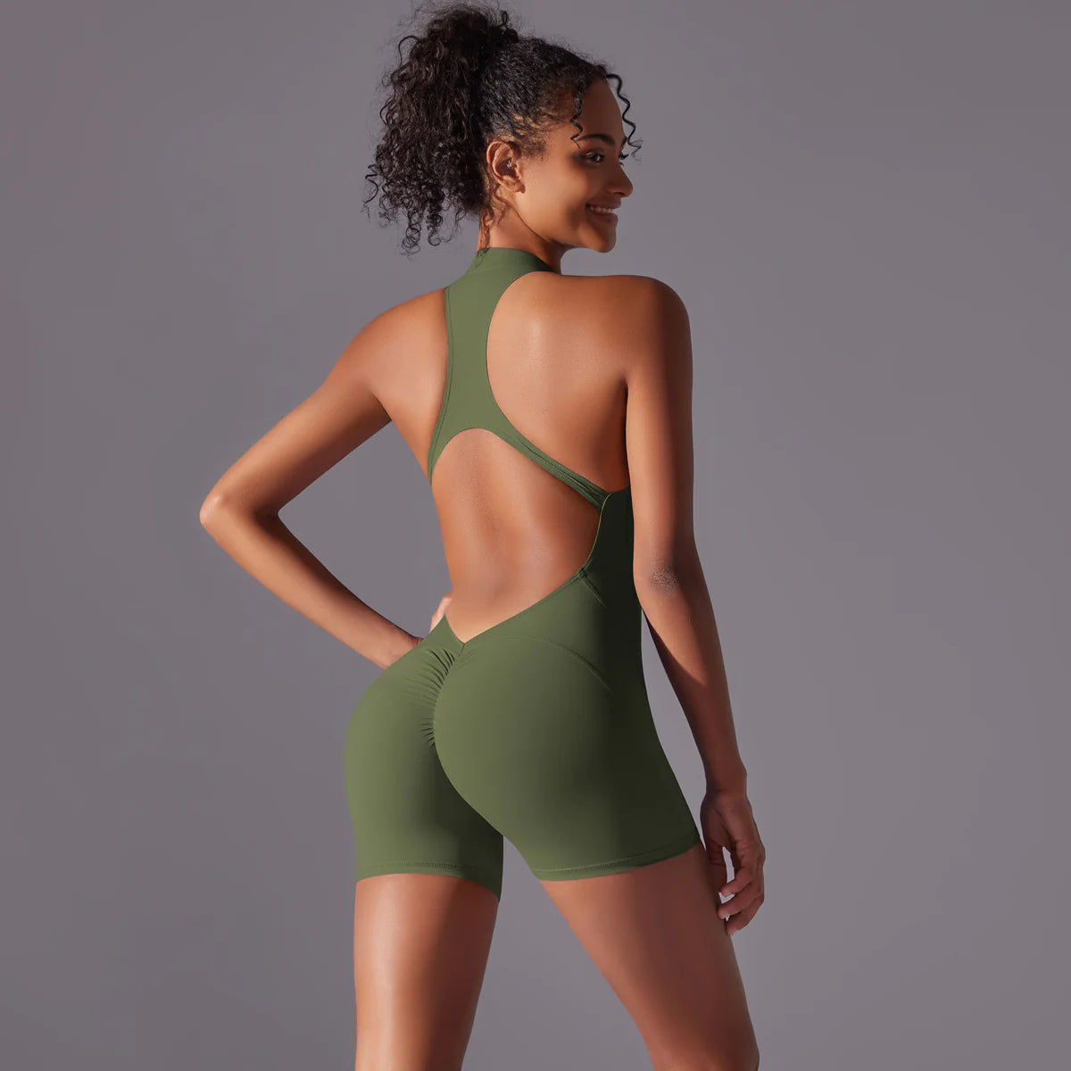 Backless Sports Jumpsuit