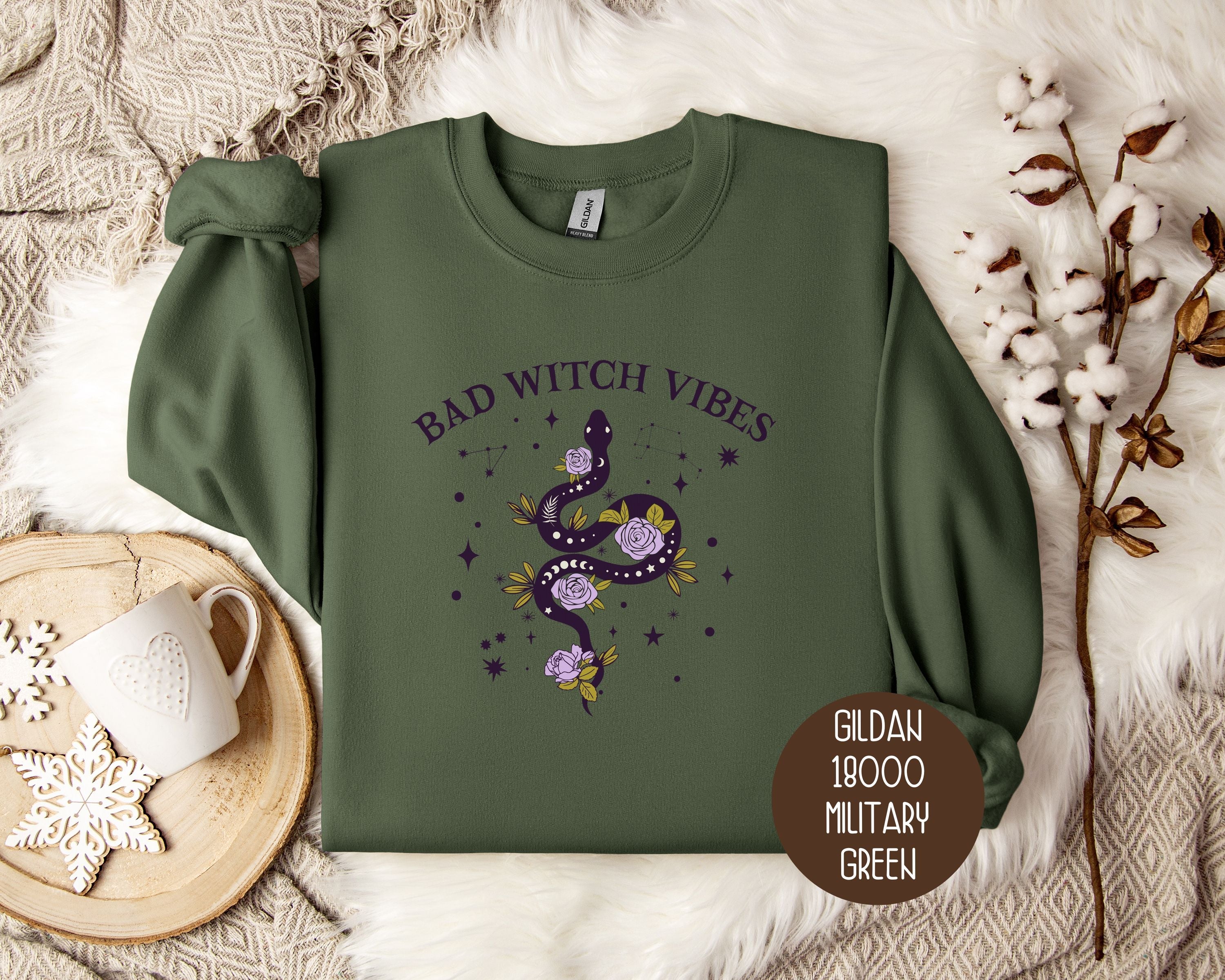 Bad Witch Vibes Halloween Sweatshirt-3